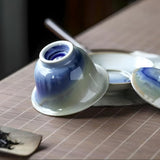 Snow Aurora Porcelain Set - Kiln-Transmutation (Yao Bian)