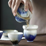Snow Aurora Porcelain Set - Kiln-Transmutation (Yao Bian)