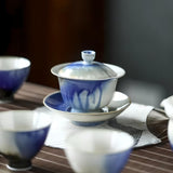 Snow Aurora Porcelain Set - Kiln-Transmutation (Yao Bian)