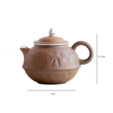Enlightenment Old Rock Mud Teapot - Handmade Gongfu Cha Silvered Vintage Pot - 120cc
