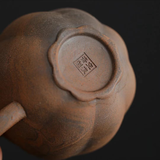 Enlightenment Old Rock Mud Teapot - Handmade Gongfu Cha Silvered Vintage Pot - 150cc