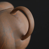 Enlightenment Old Rock Mud Teapot - Handmade Gongfu Cha Silvered Vintage Pot - 150cc