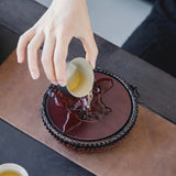 Gong Fu Cha Handmade Woven Bamboo Zen Tea Mini Tray - Tea Ceremony Teapot Holder