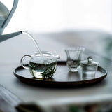 Glass Bright Pearl Teapot - Removable Filter Heat Proof Glass Pot