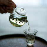 Glass Bright Pearl Teapot - Removable Filter Heat Proof Glass Pot