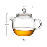 Glass Bright Pearl Teapot - Removable Filter Heat Proof Glass Pot