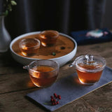 Tea Glass Travel Kit - Hammer Patter Glass