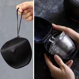 Tea Glass Travel Kit - Hammer Patter Glass