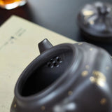 8 Faces Yixing Heini Black Clay Teapot - Handmade 8-Sided Black Mud Pot