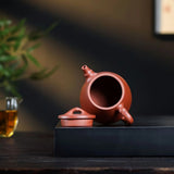 Bamboo Stems Yixing Zisha Purple Clay Pot - Tall Shi Piao 250cc