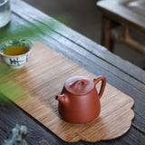 Bamboo Stems Yixing Zisha Purple Clay Pot - Tall Shi Piao 250cc