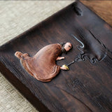 Chánshī Black Sandalwood Tea Tray - Zen Meditation Gongfu Cha Tea Tray
