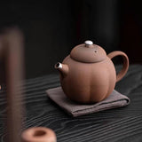 Enlightenment Old Rock Mud Teapot - Handmade Gongfu Cha Silvered Vintage Pot - 150cc