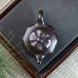 8 Faces Yixing Heini Black Clay Teapot - Handmade 8-Sided Black Mud Pot