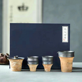 Wabi-Sabi Coarse Pottery Gongfu Cha Set - 6-Pieces Set