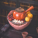 Vintage-Zen Electric Stove - Handmade Coarse Pottery Heater