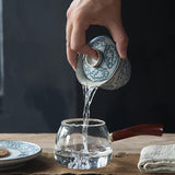 Auspicious Clouds Gaiwan - Jingdezhen Handmade Qinghua Porcelain