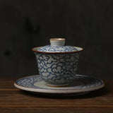 Auspicious Clouds Gaiwan - Jingdezhen Handmade Qinghua Porcelain