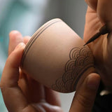 Auspicious Clouds Gaiwan - Jingdezhen Handmade Qinghua Porcelain