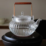 Pumpkin Teapot - Handmade Heat-Resistant Glass