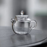 Glass Bright Pearl Teapot - Removable Filter Heat Proof Glass Pot