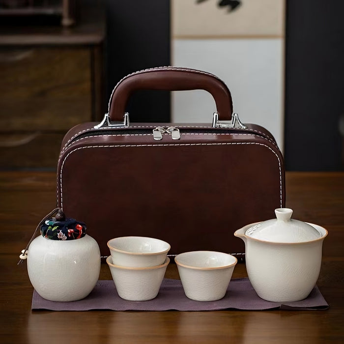 Travel Tea Portable Set - Porcelain Tea Set in 4 colours