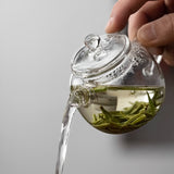 Glass Bright Pearl Teapot - Removable Filter Heat Proof Glass Pot