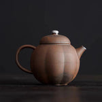 Enlightenment Old Rock Mud Teapot - Handmade Gongfu Cha Silvered Vintage Pot - 150cc