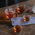 Tea Glass Travel Kit - Hammer Patter Glass