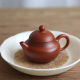 Chaozhou Zhuni Vermillion Clay Pear Teapot - 120 ml Vermillion Mud Teapot