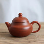 Chaozhou Zhuni Vermillion Clay Pear Teapot - 120 ml Vermillion Mud Teapot