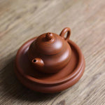 Chaozhou Zhuni Vermillion Clay Pear Teapot - 120 ml Vermillion Mud Teapot