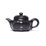 8 Faces Yixing Heini Black Clay Teapot - Handmade 8-Sided Black Mud Pot