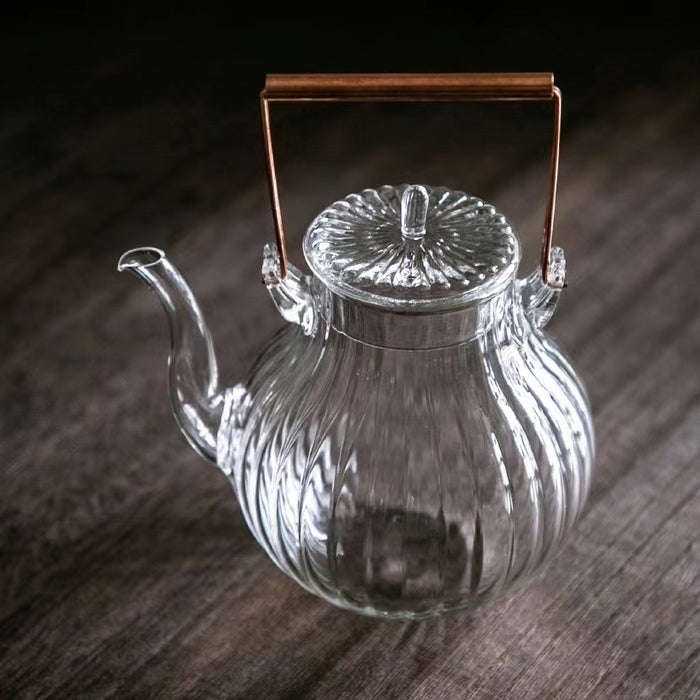 High Temperature Resistant Glass Teapot With Hammer Pattern And Filter -  Perfect For Boiling Tea And Flower Tea Brewing - Temu
