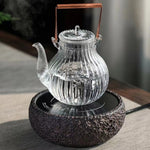 Chrysanthemum Beam Handmade Heat-Resistant Glass Teapot