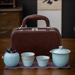 Travel Tea Portable Set - Porcelain Tea Set in 4 colours